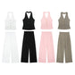 Women's Waistcoat Linen Vest Suit