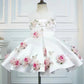White Three-dimensional Flower Girls' Sleeveless Dress