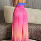 Summer Tube Top Backless Fashion Gradient Color Wide Leg Jumpsuit