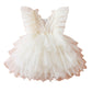 Robe de princesse en maille brodée de dentelle pour filles, nouvelle collection d'été