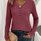 Top Solid Color Casual Long Sleeves Knitwear