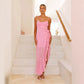 European And American Women's Sling Backless Ruffles Irregular Dress