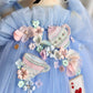 Fashion Personality Girl Applique Mesh Dress