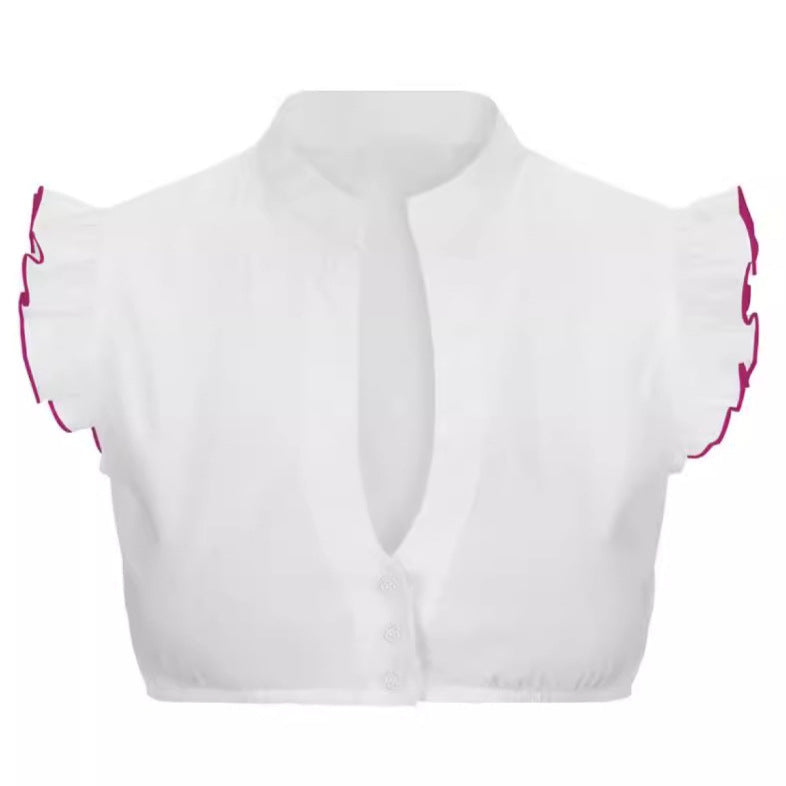 Women's Fashion Personalized Dingdong White Shirt