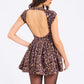 Robe dos nu sexy à imprimé léopard