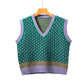 Gilet ample en tricot sans manches pour femme