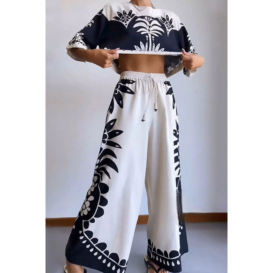 Women's New Fashion Casual Short Sleeve Suit