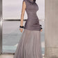 Mesh Stitching Long Dress Irregular Dress