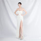 Female Solid Color High-end Camisole Evening Dress