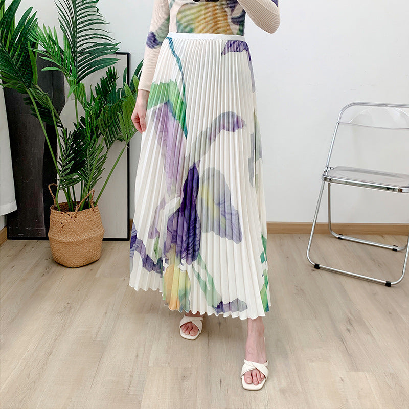 Women's Corn Top Pleated Skirt Suit