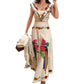 Fashion Personality Ins Printed Ruffles Suit Women