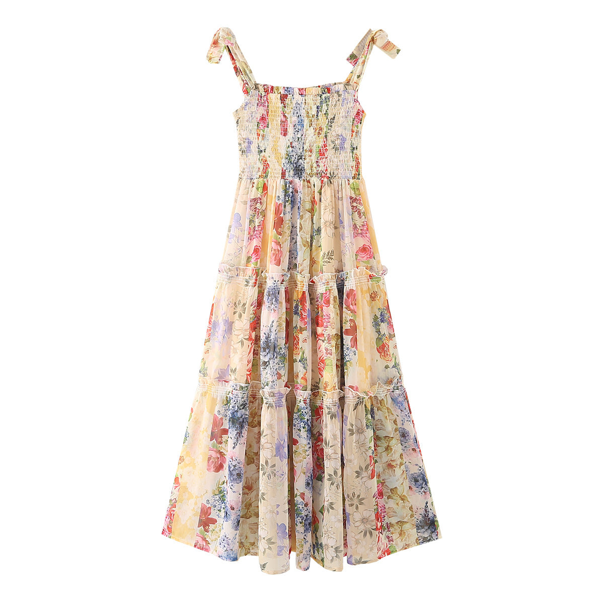 Women's Slim Fit Spaghetti-strap Floral Print Dress