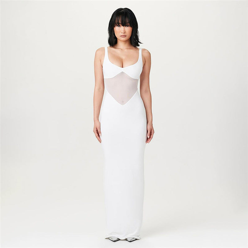 Low-cut Slim-fit Flattering Sling Dress