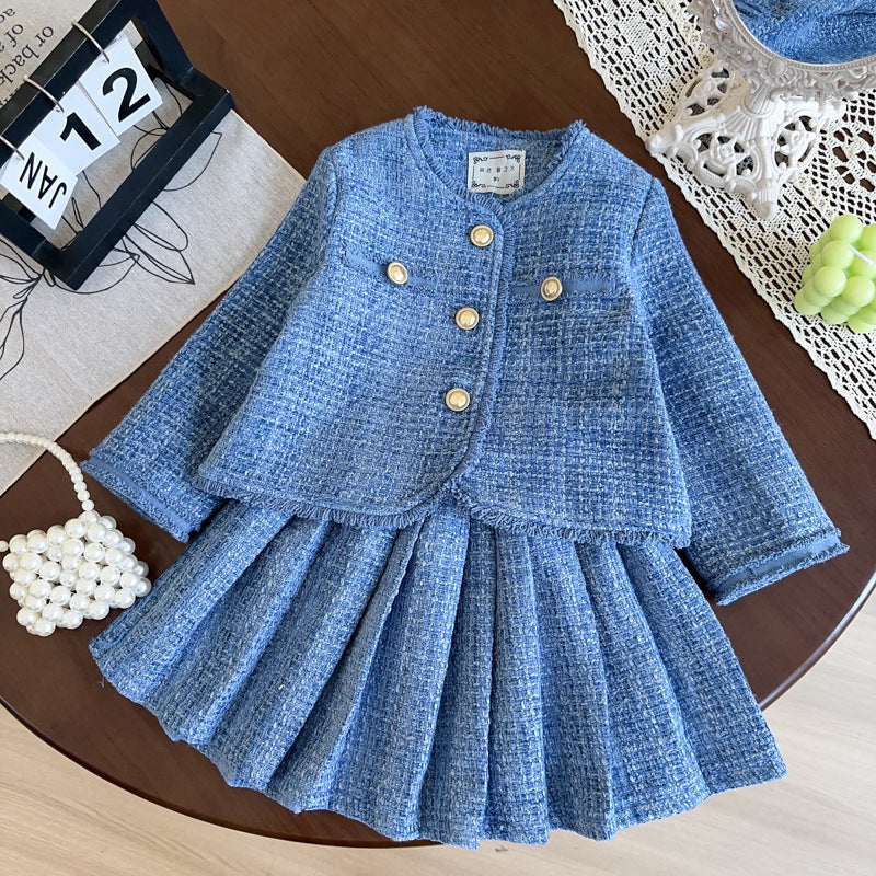 Ensemble deux pièces veste et jupe style western à la mode