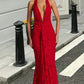 Women's Fashion V-neck Halter Printing Dress