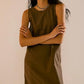 Women's Round Neck Sleeveless Backless Dress Casual