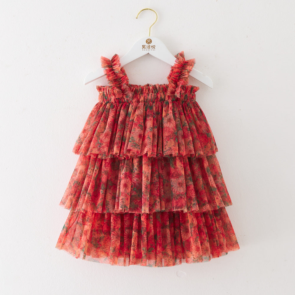 New Children's Cake Princess Girls' Chiffon Skirt
