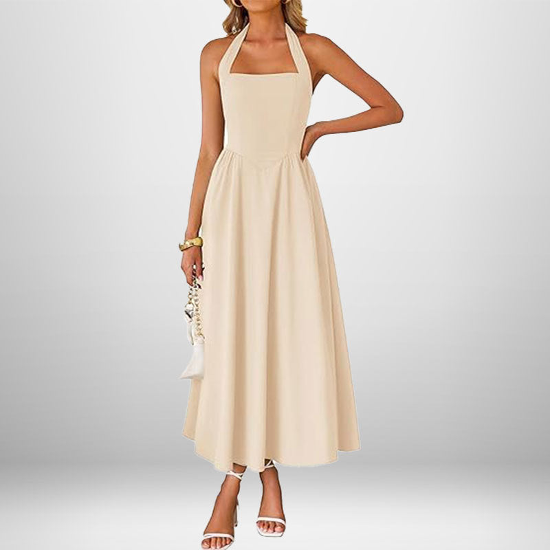 Temperament Wide Camisole Halter Backless Dress