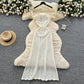 Halter Spaghetti Straps Waist-tight Vacation Style Dress Women