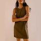 Women's Round Neck Sleeveless Backless Dress Casual