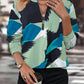 Autumn Winter Assorted Colors Loose Zip Long Sleeve V-neck Sweatshirt