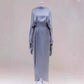 Elegant Batwing Sleeve Top Elegant Waist-tight Mid-length Dress Set