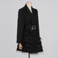 Women's Feather Patchwork Waist-slimming Suit Skirt
