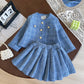 Ensemble deux pièces veste et jupe style western à la mode