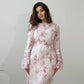 Round-neck Comfortable Elegant Slimming Printed Long Sleeve Dress