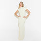 Women's New Solid Color Round Neck Sleeveless Backless Lace Up Dress