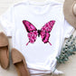 Women's Fashion Printing Short Sleeve T-shirt Top