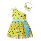 Sleeveless Mesh Dress And Hairband Two-piece Children's Clothing