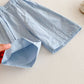 Children's Solid Color Casual Pants Two-piece Set