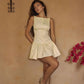 Slim Fit Sweet Style Pleated Short Dress European And American Style