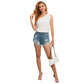 Irregular Design Oblique Shoulder Vest Basic Tops