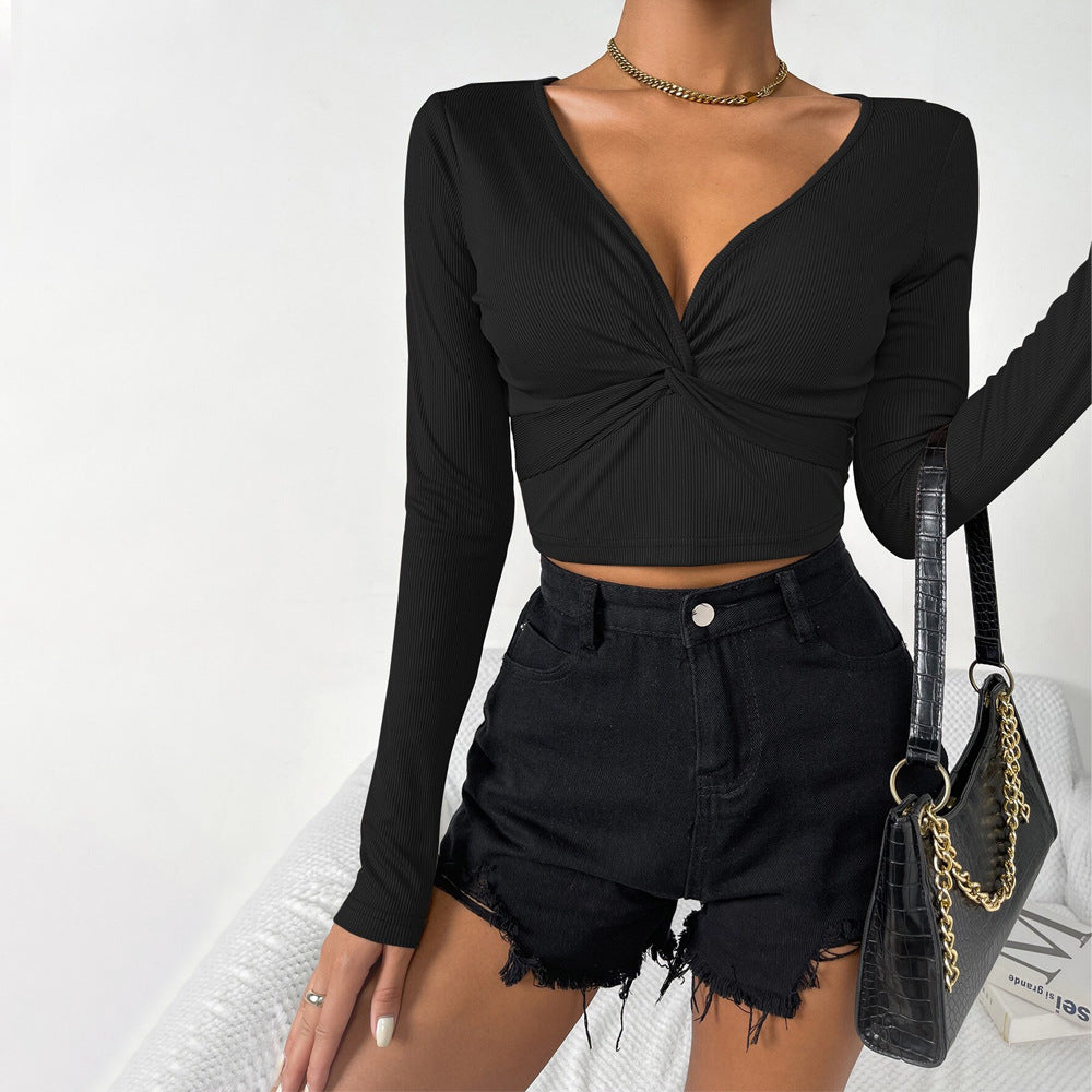 Minority Simple Design Slim Top For Women