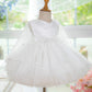 Robe de fête blanche pour fille d'un an, jupe tutu en tulle