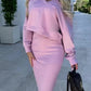 European And American Women's Clothing Vest Skirt V-neck Sweatshirt Sweater Set