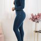 Elastic Ankle Wash Denim Jumpsuit Jumpsuit