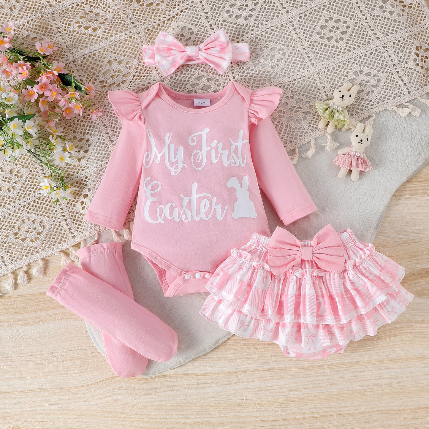 Letter Printing Long-sleeve Jumpsuit Harem Pants Suit Cute