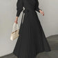Women's Casual Solid Color Commute Pleated Dress
