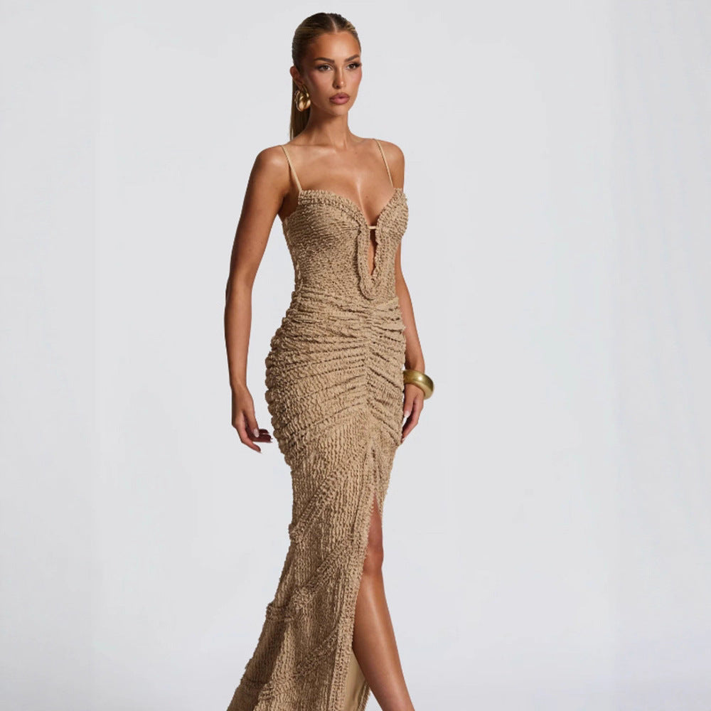 Female Solid Color Fashion Special Dress
