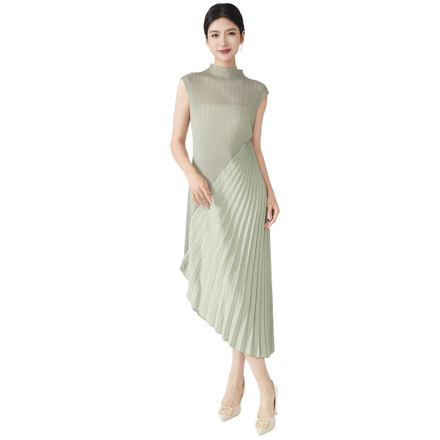 Women's High-end Irregular Elegant Pleated Dress