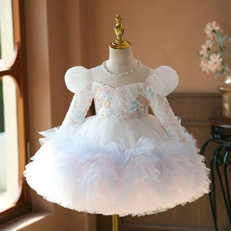 Costume de performance de piano d'anniversaire pour enfants, robe pour femmes