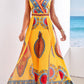 Fashion Digital Printed V-neck Women's Jumpsuit