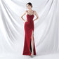 Female Solid Color High-end Camisole Evening Dress