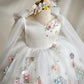 Robe de princesse en satin de polyester pour jeunes et petites filles