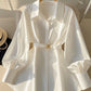 Women's Shirt Light Luxury Design White Top