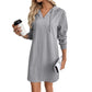 Slim-fit Hood Long Sleeve Dress Women's