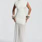 Mesh Stitching Long Dress Irregular Dress